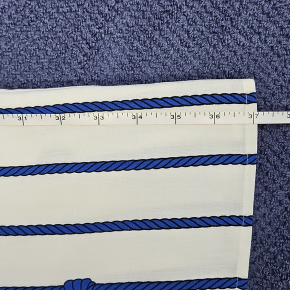 ANTONIO MELANI A-Line Flowy Maxi Skirt: White W/Blue Rope/knots: Size- 14 - Picture 16 of 16